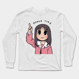 osaka pointing up osaka time / azumanga daioh Long Sleeve T-Shirt